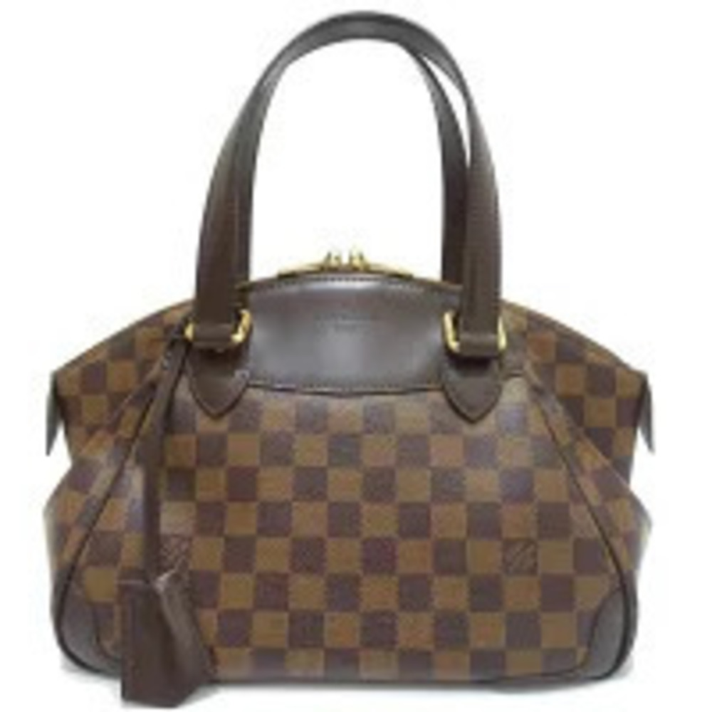 Louis Vuitton Verona Top Handle Bag Damier Canvas Clochette Key Ebene Brown